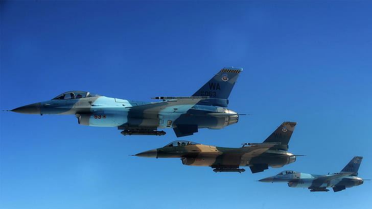 F 16 64th Aggressor Squadron, aircraft, multirole, 1080i, falcon, HD wallpaper