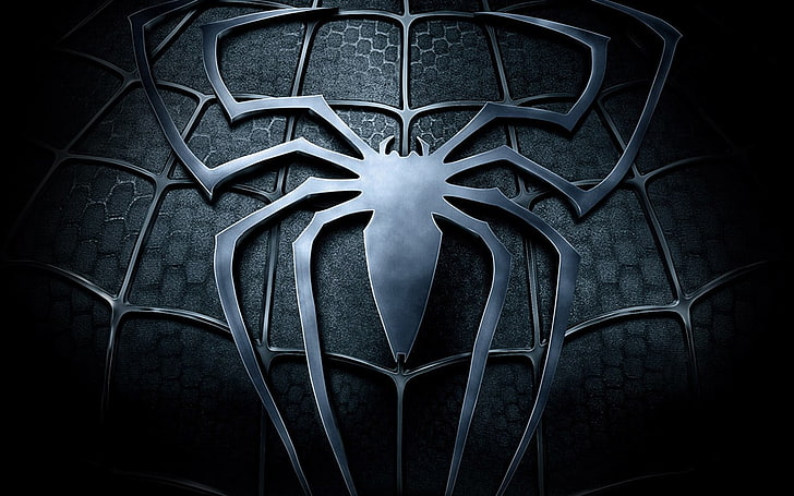 Spider-Man logo digital wallpaper, movies, abstract, pattern, HD wallpaper