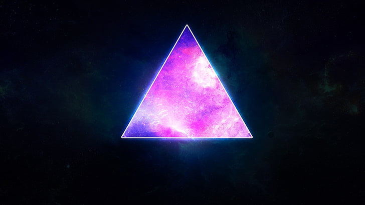 triangle, space, abstract, triangle shape, night, no people, HD wallpaper