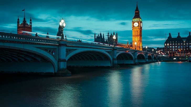 HD wallpaper: London, the River Thames, bridge, night pictures, landscapes,  River | Wallpaper Flare