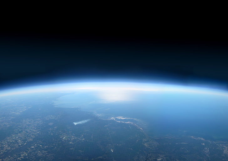 blue planet Earth, atmosphere, space, planet - space, satellite view, HD wallpaper