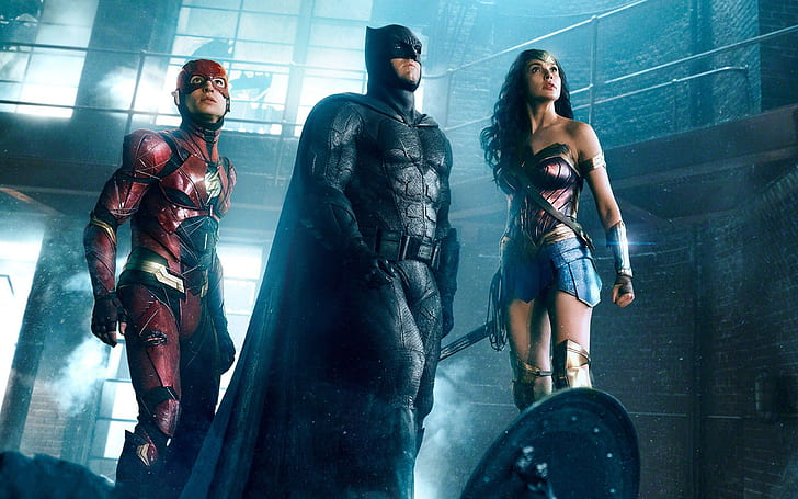 Movie, Justice League (2017), Batman, Ben Affleck, Ezra Miller, HD wallpaper