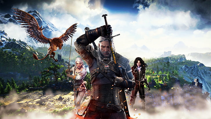 The Witcher game digital wallpaper, The Witcher 3: Wild Hunt