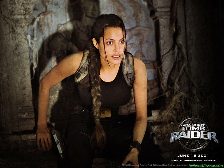 Angelina Jolie, Tomb, raider, girls, 4k, HD wallpaper
