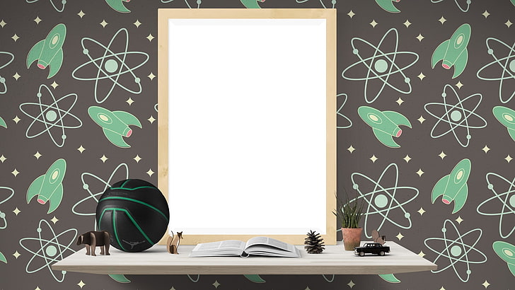 white and green wooden cabinet, digital art, science, rocket, HD wallpaper