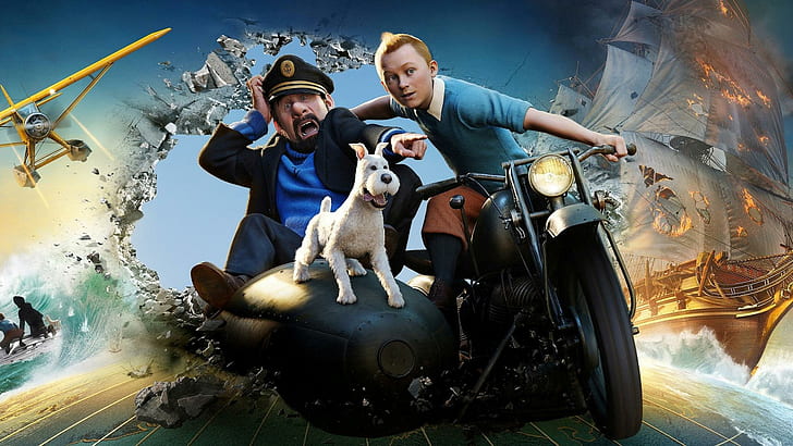 Adventures Tintin Widescreen, HD wallpaper