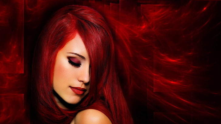 HD wallpaper: Fantasy, Women, Entropy, Girl, Red, Red Hair, beauty, beautiful woman | Wallpaper Flare