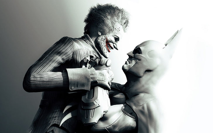 Joker and Batman wallpaper, Batman: Arkham City, video games, HD wallpaper