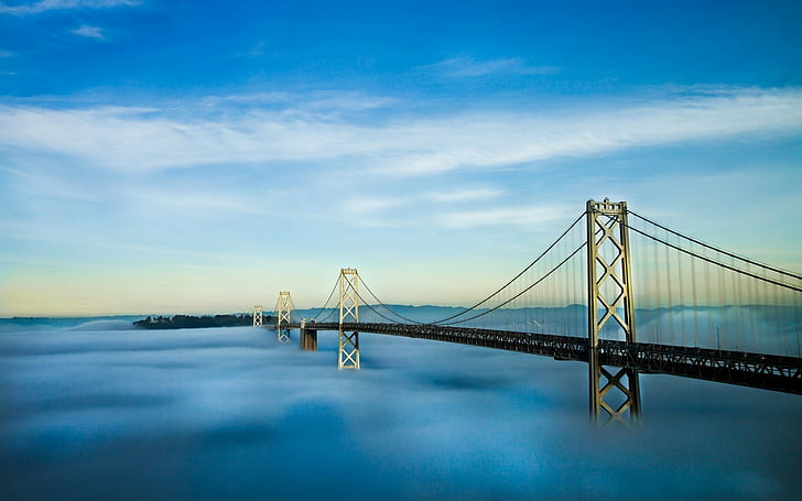 bridge, Oakland Bay Bridge, HD wallpaper