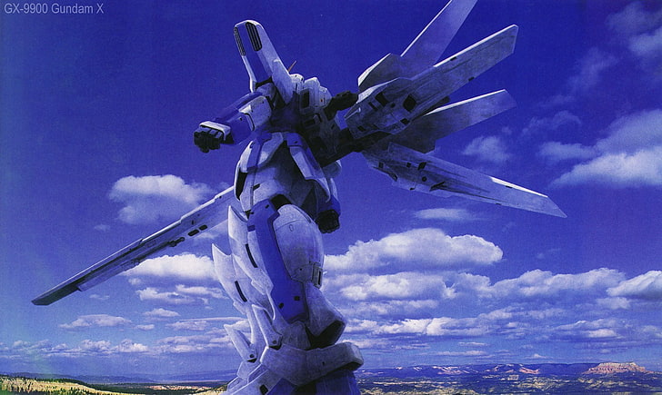 anime, Mobile Suit Gundam, sky, cloud - sky, mode of transportation, HD wallpaper