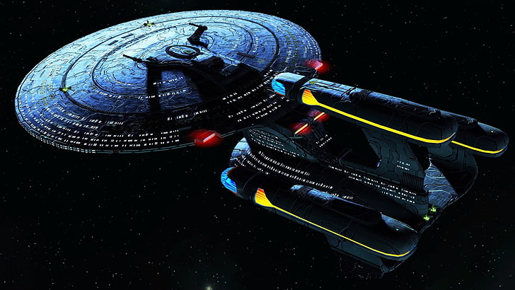 science fiction, Star Trek, spaceship, Galaxy X Class, futuristic