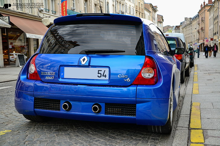 cars, clio, french, renault, HD wallpaper
