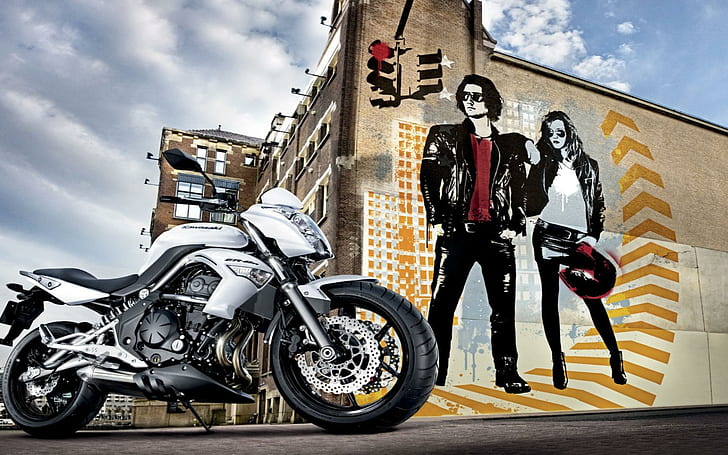 HD wallpaper: Kawasaki ER-6n, white and black sports bike, motorcycles,  1920x1200 | Wallpaper Flare