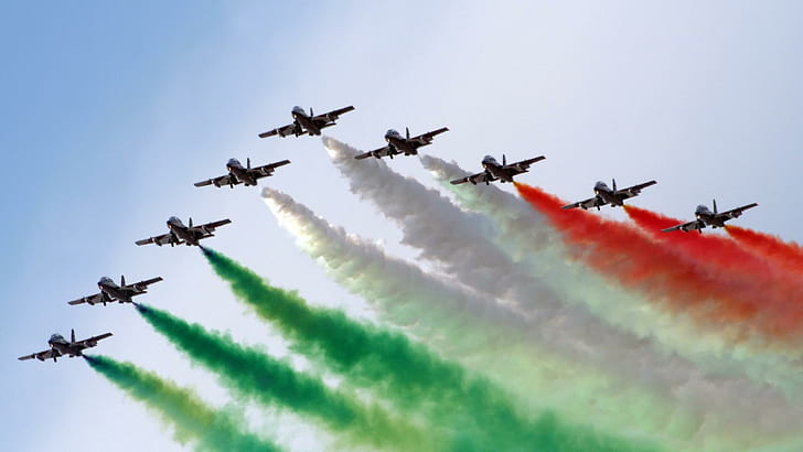 Indian Flag, planes, commercial, aircraft, aerobatics, aircraft planes