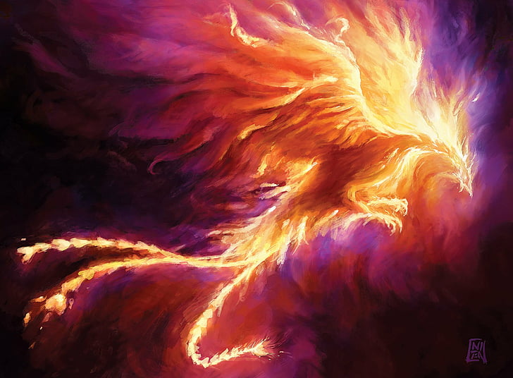 bird, cardgame, fantasy, fire, l5r, legend, legend of the five rings, HD wallpaper