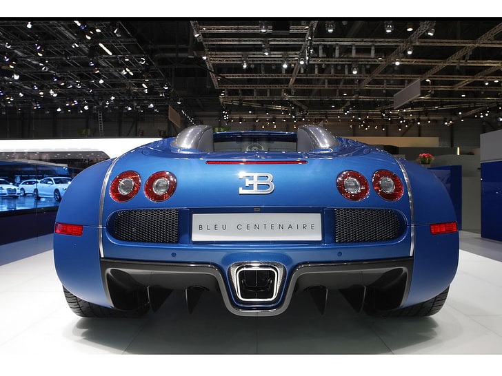 Bugatti 16.4 Veyron Centenaire Edition, 2009 bugatti veyron bleu centenaire exterior, HD wallpaper