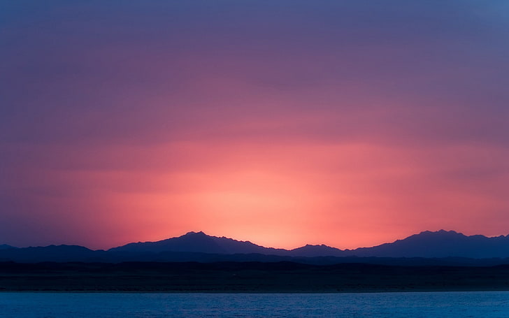 horizon, mountain, beauty in nature, sunset, sky, scenics - nature, HD wallpaper