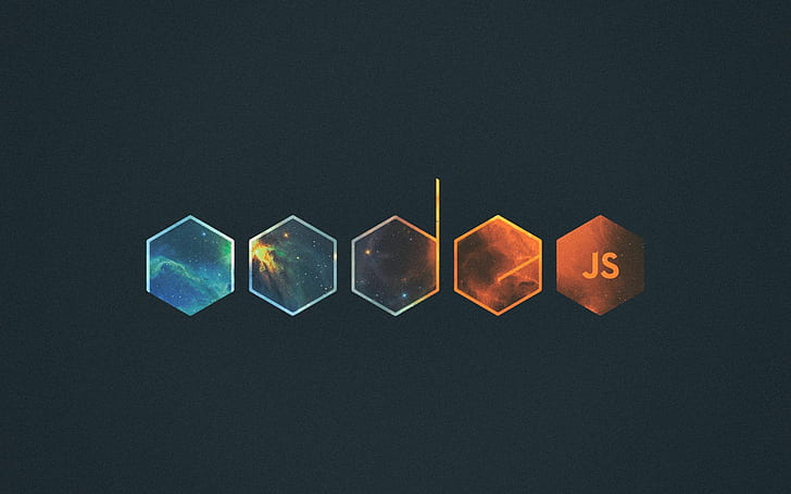 JavaScript, node.js, abstract, logo, HD wallpaper