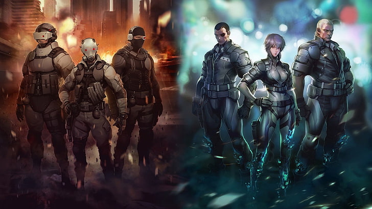 Ghost in the Shell, group of people, government, armed forces, HD wallpaper