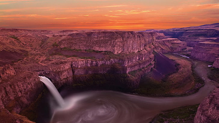Grand Canyon, landscape, waterfall, nature, USA, rock, HD wallpaper