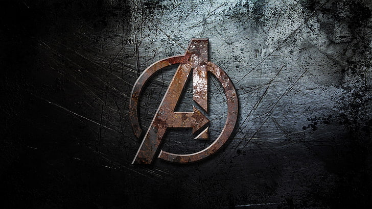 Marvel Comics, logo, The Avengers, old, rusty, metal, no people, HD wallpaper