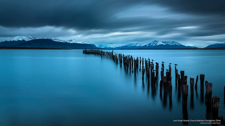 Last Hope Sound, Puerto Natales, Patagonia, Chile, South America, HD wallpaper
