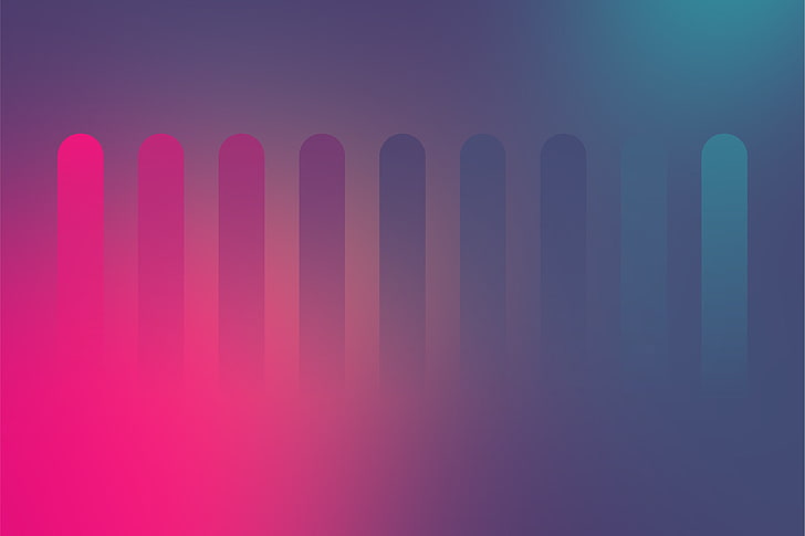 colorful, minimalism, graphic design, gradient, pink color, HD wallpaper