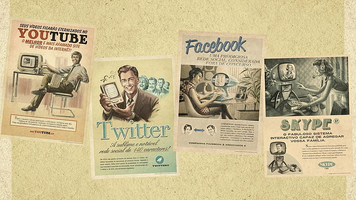 advertisement, computers, facebook, fashion, Old, portuguese