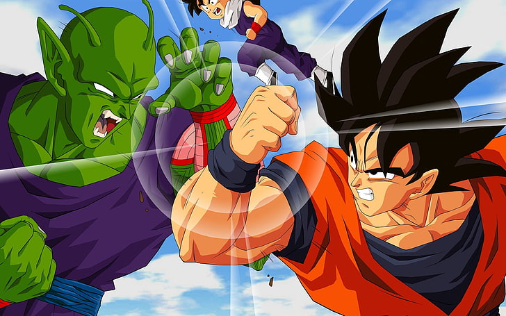 Dragon Ball Z, Son Goku, Piccolo, Gohan, multi colored, representation, HD wallpaper