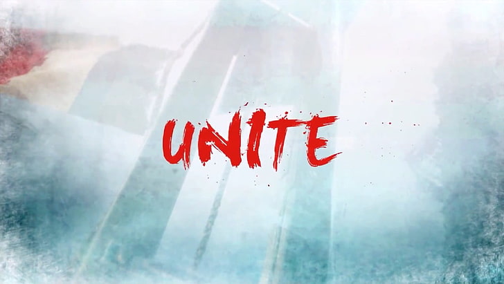 Unite text, Assassin's Creed:  Unity, video games, red, communication, HD wallpaper