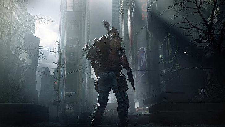 man standing near the building digital wallpaper, Tom Clancy's The Division, HD wallpaper