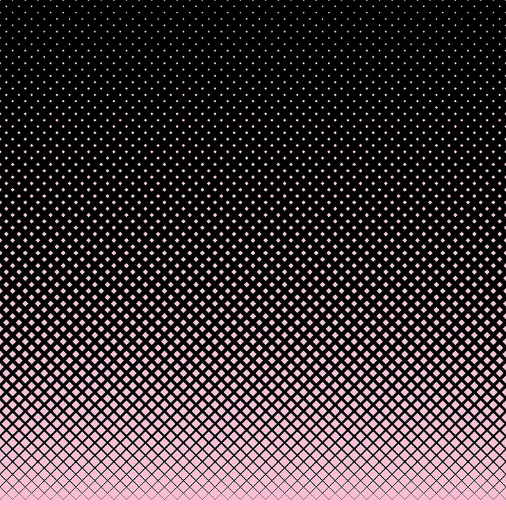 pixels, semitone, dots, rhombus, gradient, backgrounds, pattern, HD wallpaper