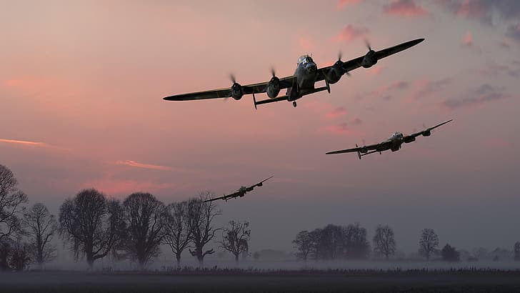 Avro Lancaster, dambusters, 617 squadron, British, British Army, HD wallpaper