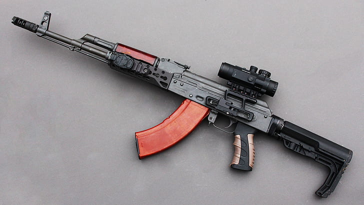 tuning, machine, custom, AK-47, AKM, Kalash, Kalashnikov, assault Rifle, HD wallpaper