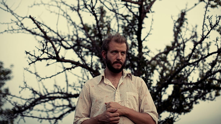 bon iver, one person, tree, focus on foreground, real people, HD wallpaper