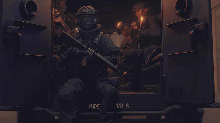 Ready or Not, police, SWAT, M16, HD wallpaper