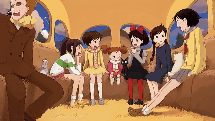 cartoon characters illustration, Studio Ghibli, My Neighbor Totoro, HD wallpaper