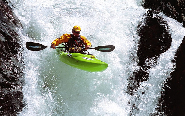 HD wallpaper: kayak, sport, nautical vessel, motion, water, extreme sports  | Wallpaper Flare