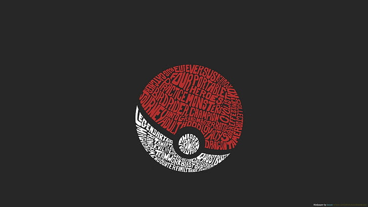 Pokeball illustration, Pokémon, vector, symbol, backgrounds, HD wallpaper
