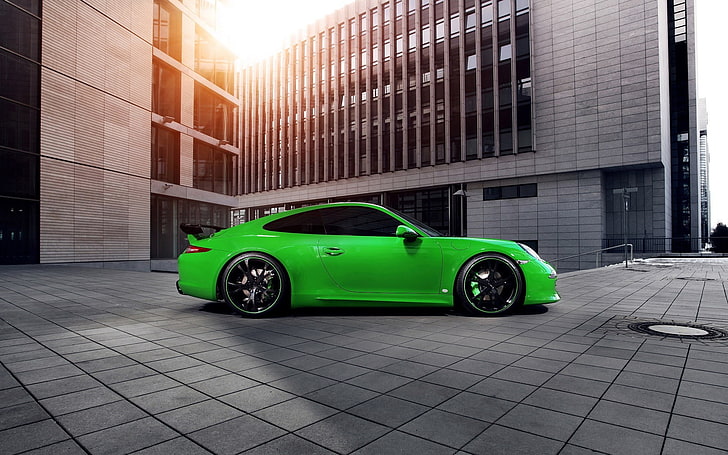 car, Porsche, Porsche 911 Carrera 4S, green cars, motor vehicle