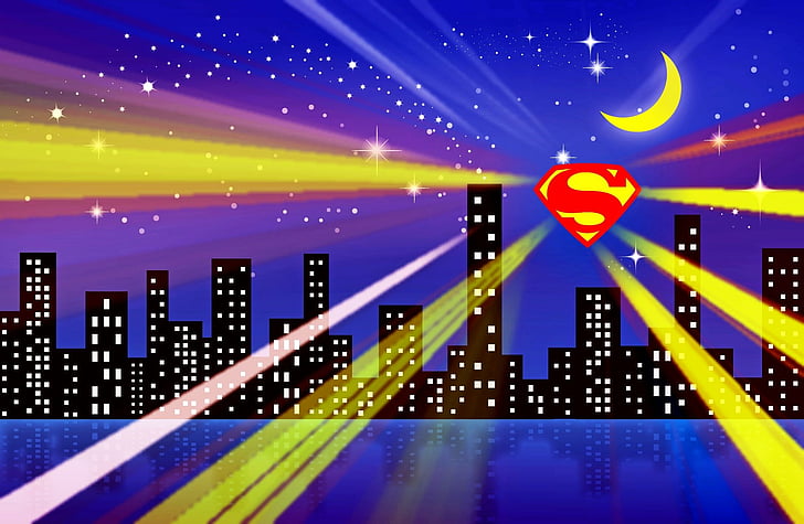 Superman, Artistic, City, Superman Logo