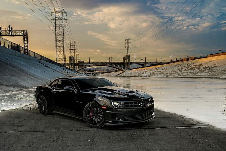 HD wallpaper: Chevrolet Camaro SS, black, bridge, best | Wallpaper Flare