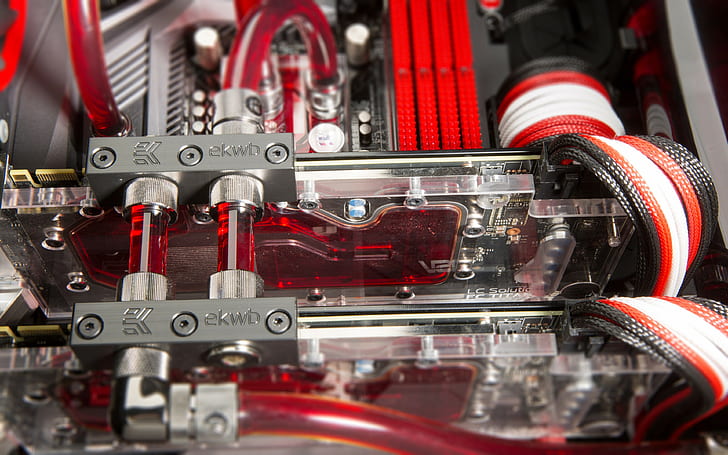 water cooling, technology, motherboards, Republic of Gamers, HD wallpaper