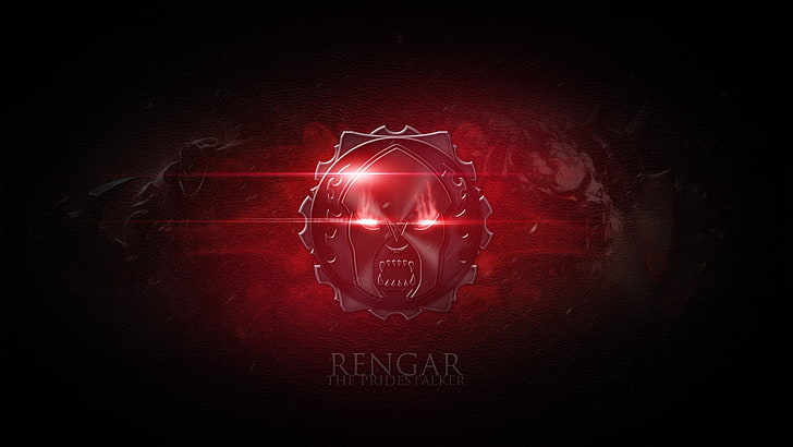 Rengar wallpaper, League of Legends, red, no people, lighting equipment, HD wallpaper