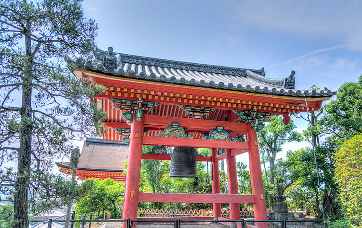 ancient, architecture, asia, blue, culture, famous, japan, kyoto