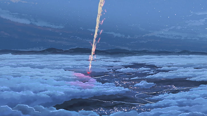 Kimi no Na Wa, Makoto Shinkai, anime, sky, nature, no people, HD wallpaper