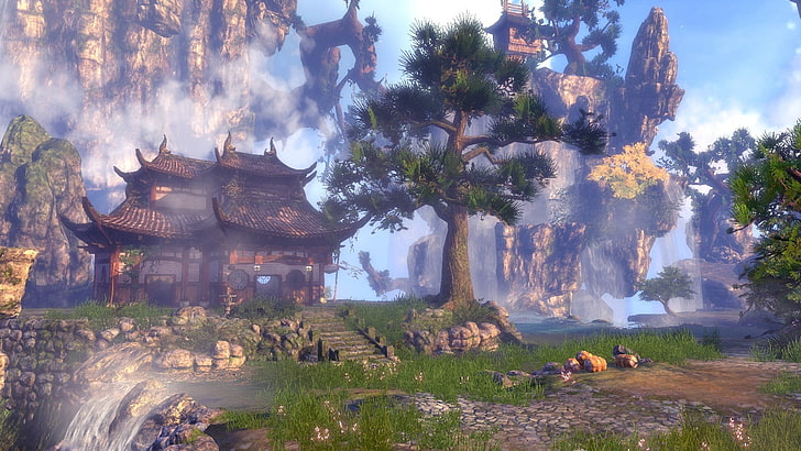 PC gaming, Blade and Soul, tree, plant, architecture, built structure, HD wallpaper