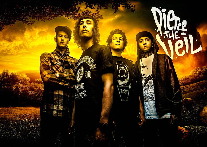 Pierce the Veil, young adult, young men, real people, casual clothing