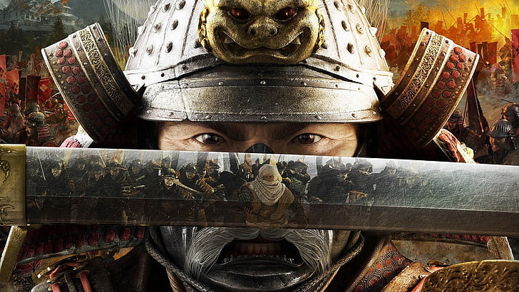Samurai digital wallpaper, Total War: Shogun 2, video games, warrior