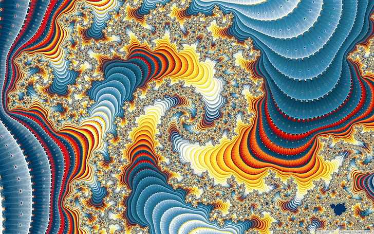 Fractal abstract psychedelic 1080P, 2K